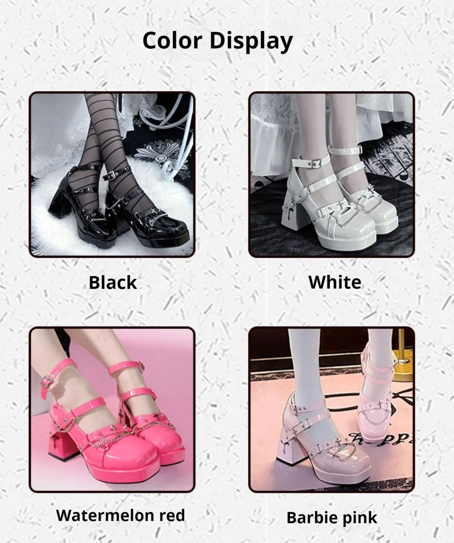 The night of the witch Lolita~Punk Lolita Heels Y2K Elegant Lolita Shoes