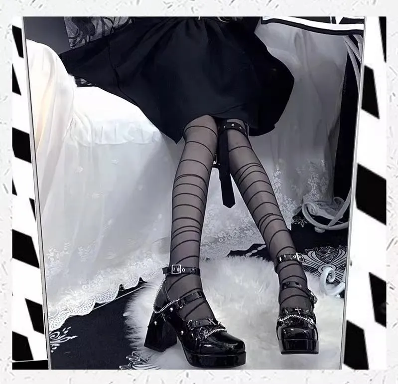 The night of the witch Lolita~Punk Lolita Heels Y2K Elegant Lolita Shoes