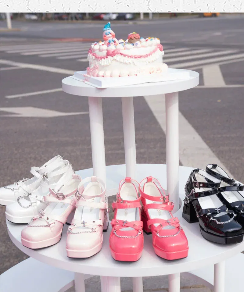 The night of the witch Lolita~Punk Lolita Heels Y2K Elegant Lolita Shoes