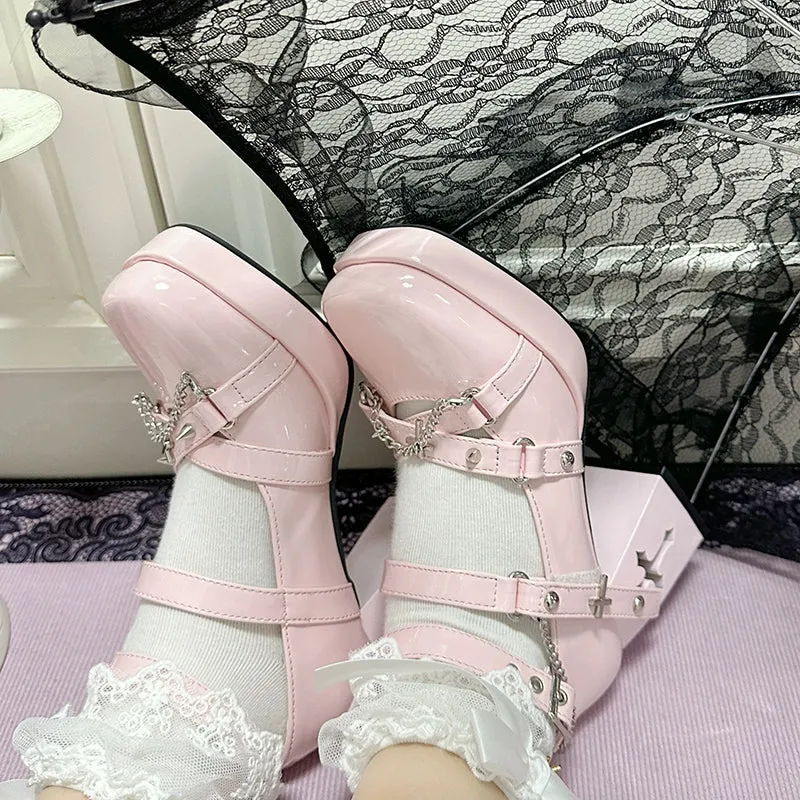 The night of the witch Lolita~Punk Lolita Heels Y2K Elegant Lolita Shoes