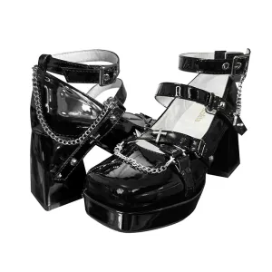 The night of the witch Lolita~Punk Lolita Heels Y2K Elegant Lolita Shoes