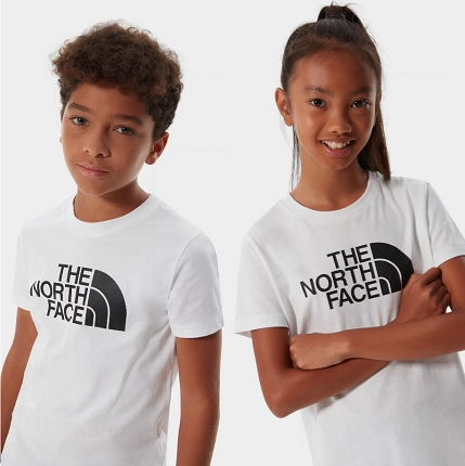 The North Face Boys S/S Easy Tee NF00A3P7LA91 white Holiday Outfit Style