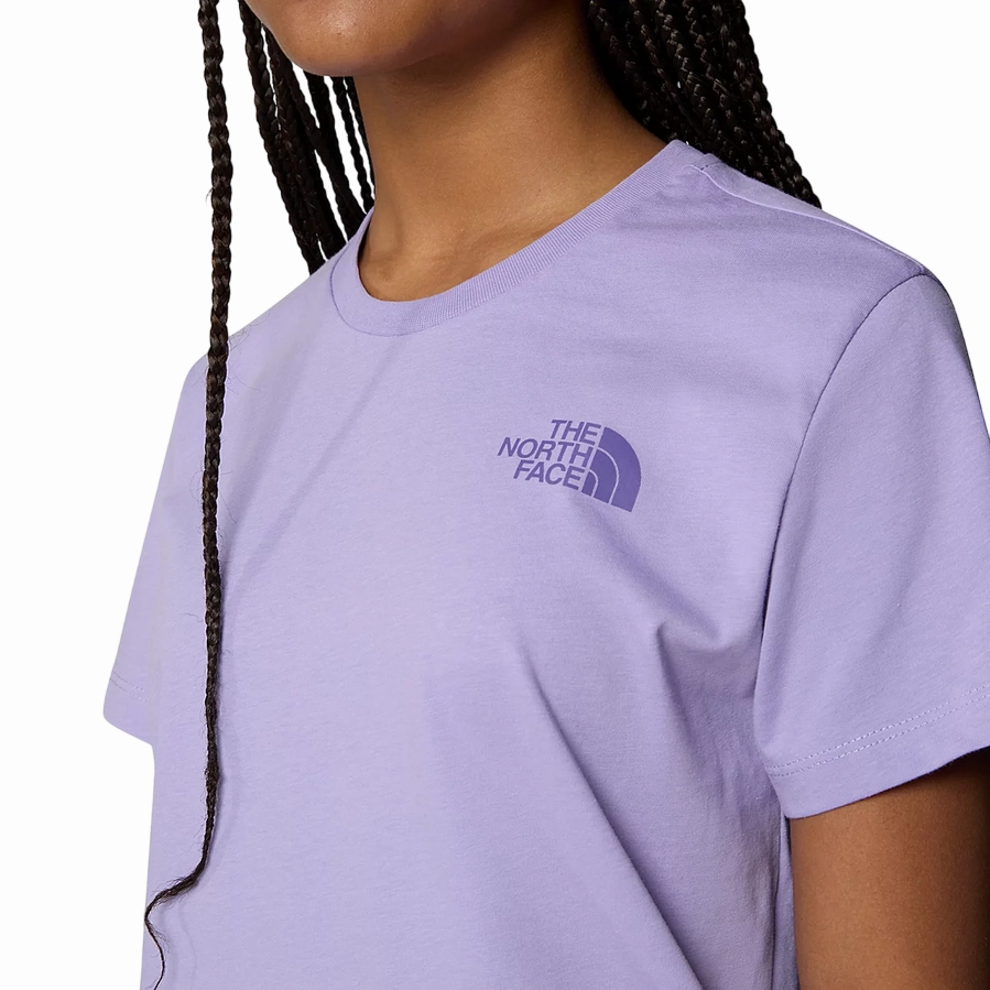 Fun Style Perfect Layering The North Face maglietta manica corta da ragazza Relaxed Graphic NF0A87BCPJO1 viola