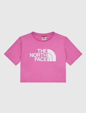 The North Face T-shirt manica corta da ragazza Crop Easy Tee NF0A83EULV7 super pink Chilly Day Essentials Versatile Apparel