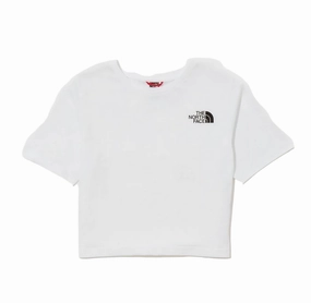 Weekend Comfort The North Face T-shirt manica corta da ragazza Crop Simple Dome Tee NF0A82ECFN41 bianco
