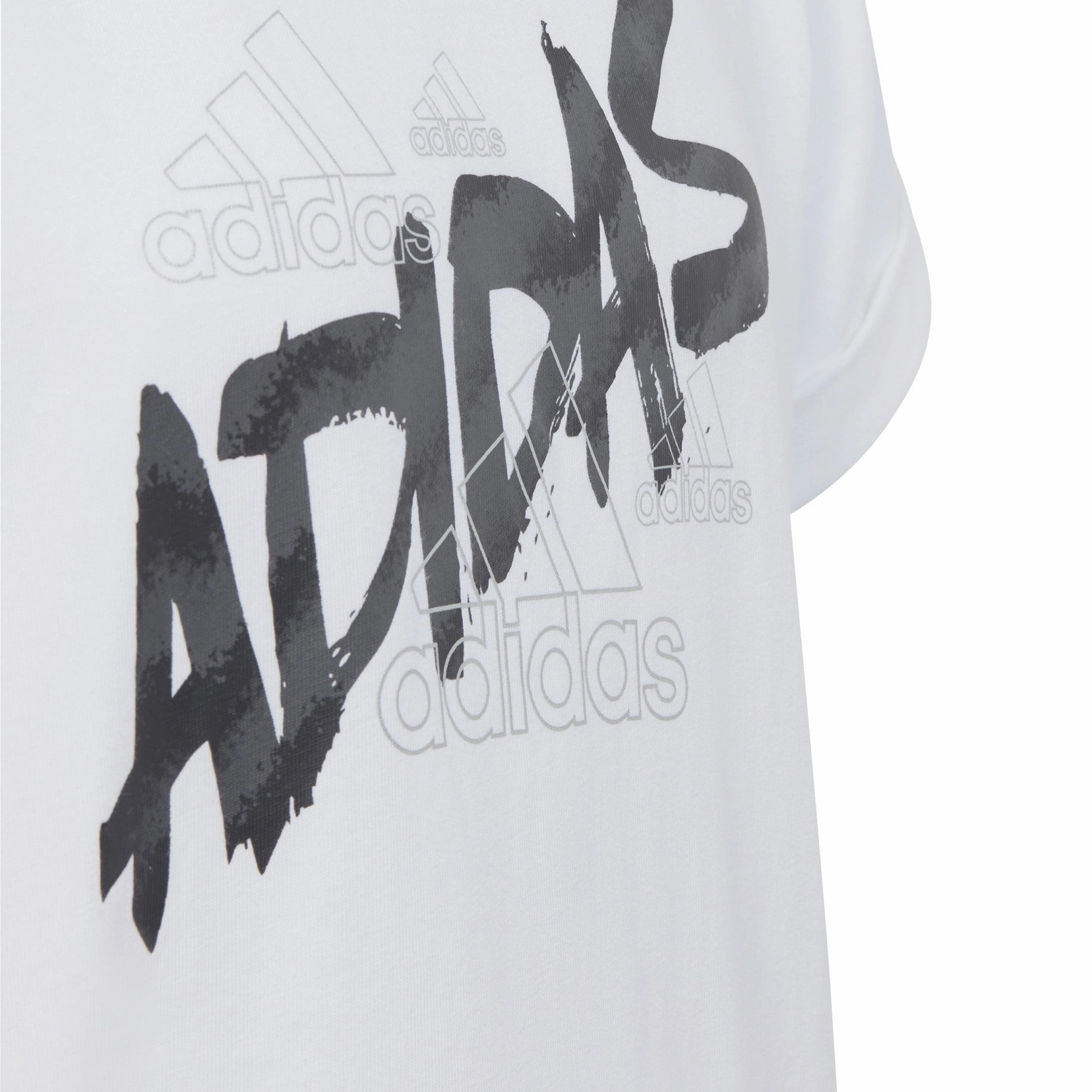 Casual Appeal Adidas T-shirt manica corta in cotone da ragazza con nodo laterale HR5818 white