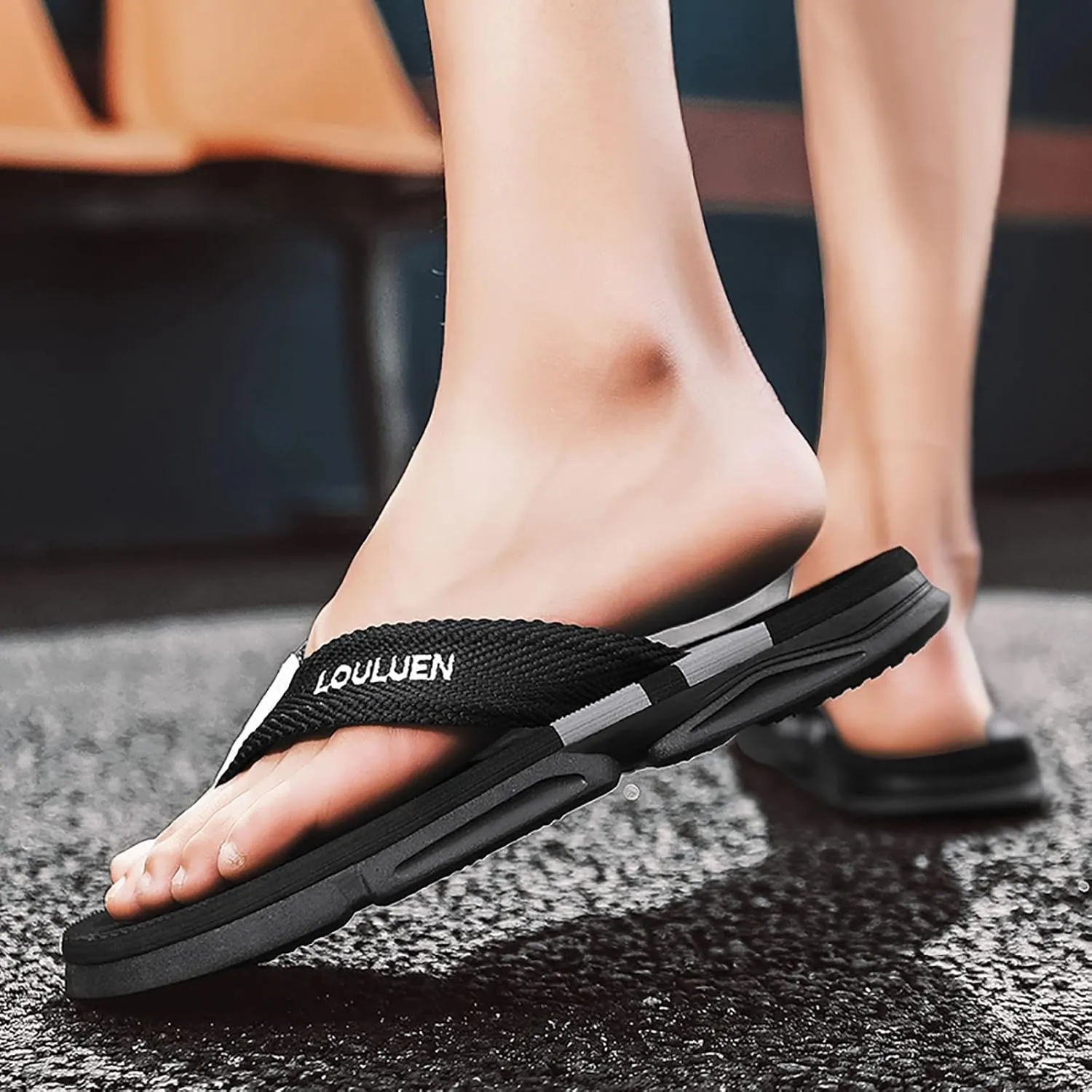 Thong Mens Slides Men Casual Slippers Beach Flip Flops Outdoor Fashion Sandals Shoes