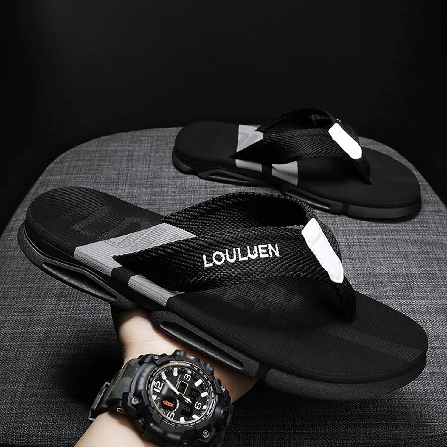 Thong Mens Slides Men Casual Slippers Beach Flip Flops Outdoor Fashion Sandals Shoes