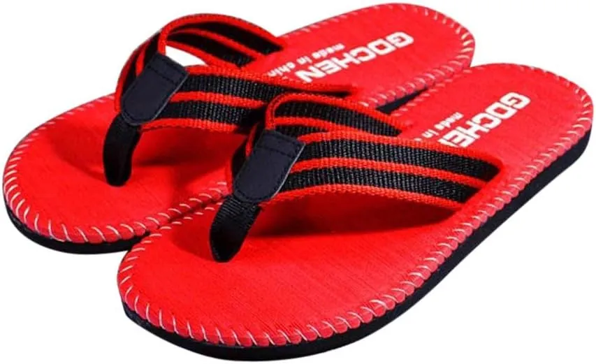 Thong Sandals Mens Flip Flops Soft Footbed Slippers for Beach Lightweight Thick Indoor Outdoor Open Toe