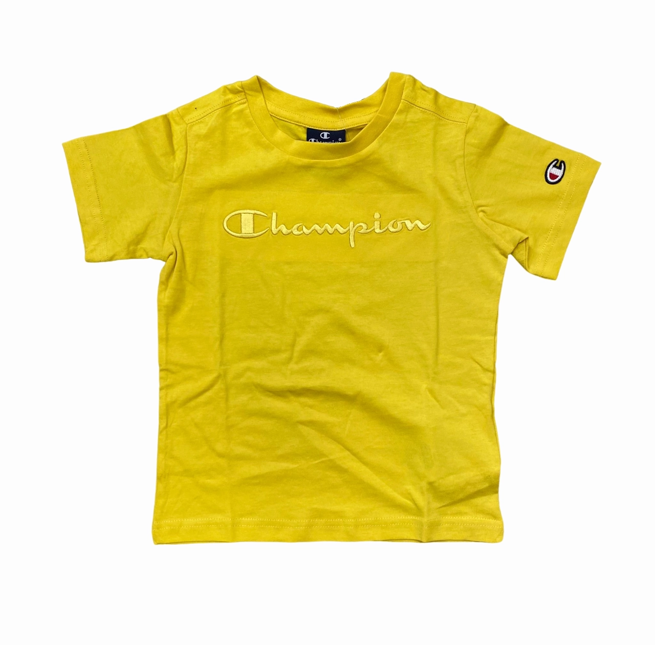 Comfort and Breathable Champion maglietta manica corta in cotone da ragazzo 306777 YS128 giallo