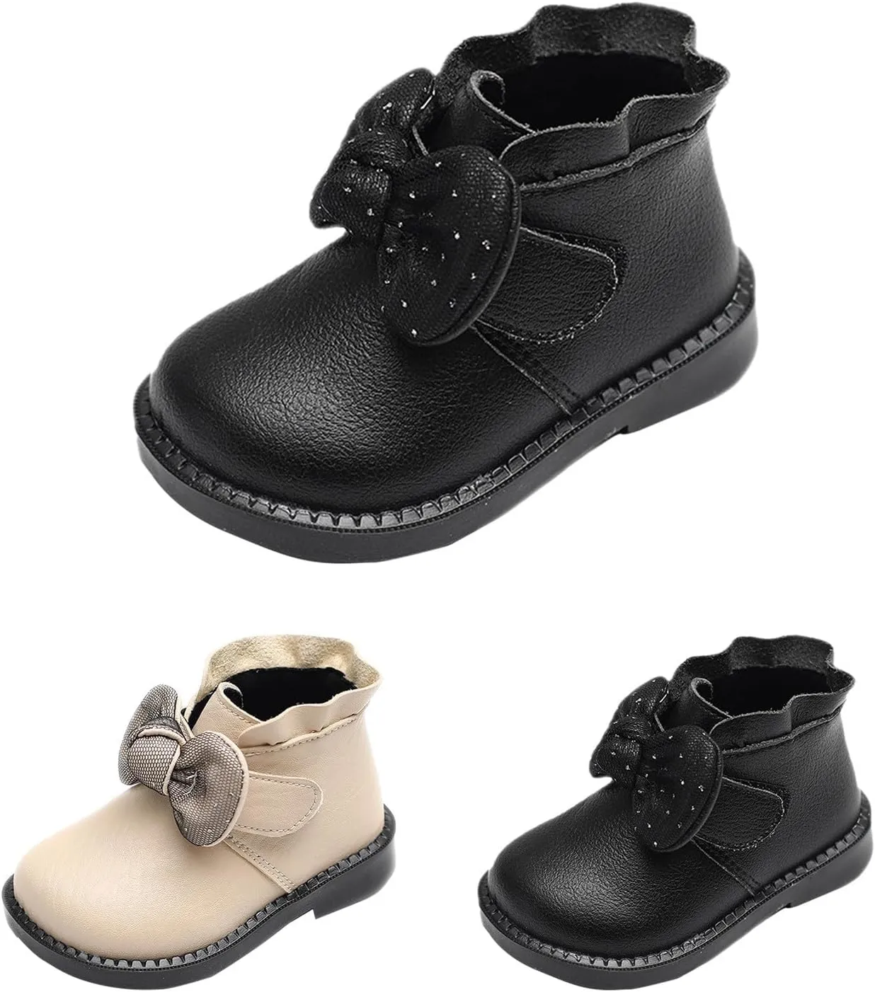 Toddler Snow Boots Mid Calf Snow Boots Unisex Child Warm Bootie Winter Boot Anti-Slip Cold Weather Shoes Girls Boys