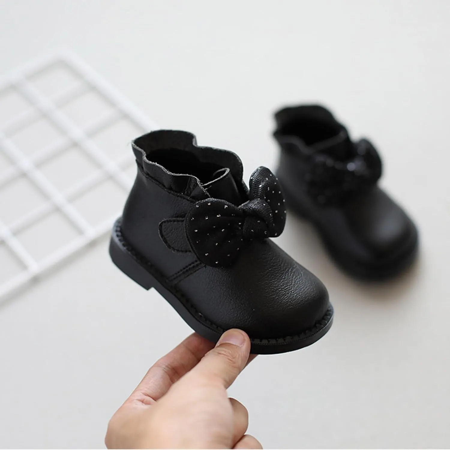 Toddler Snow Boots Mid Calf Snow Boots Unisex Child Warm Bootie Winter Boot Anti-Slip Cold Weather Shoes Girls Boys