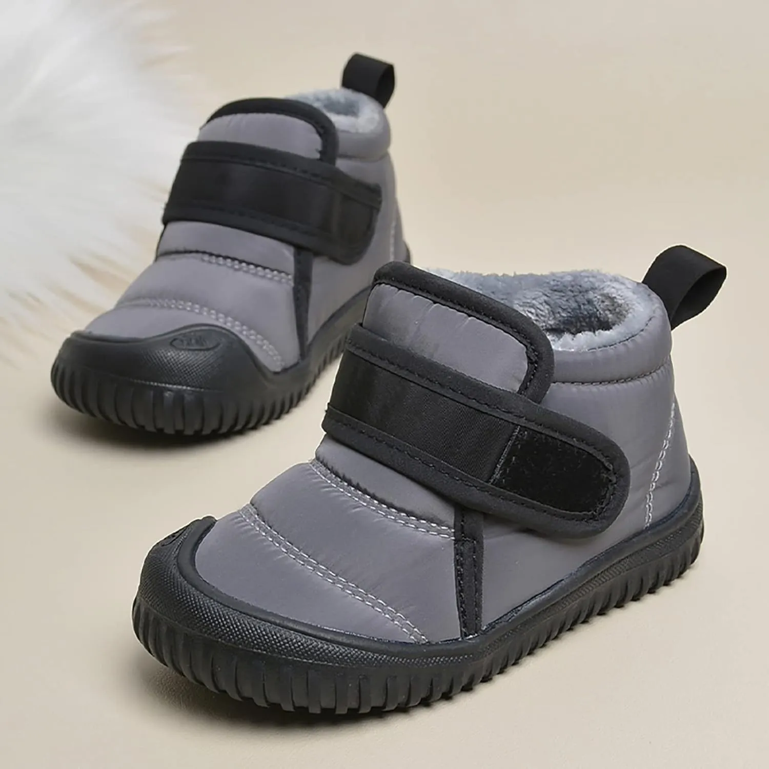 Toddler Unisex Winter Snow Boots Boys Girls Cold Weather Faux  Thermal Lined Winter Anti Slip Outdoor Shoes