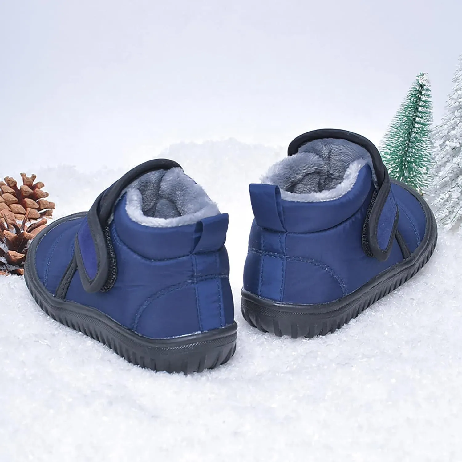 Toddler Unisex Winter Snow Boots Boys Girls Cold Weather Faux  Thermal Lined Winter Anti Slip Outdoor Shoes