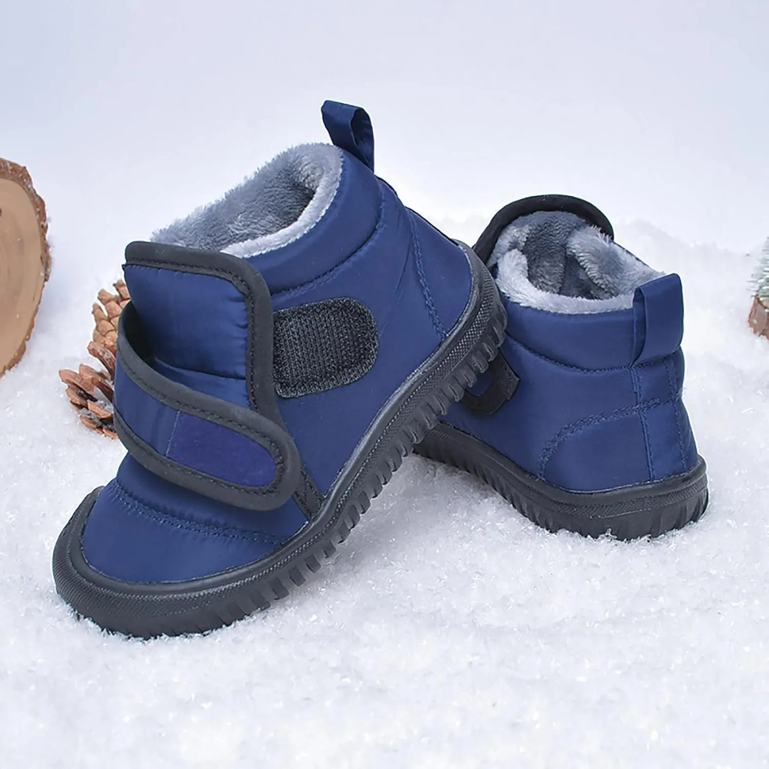 Toddler Unisex Winter Snow Boots Boys Girls Cold Weather Faux  Thermal Lined Winter Anti Slip Outdoor Shoes