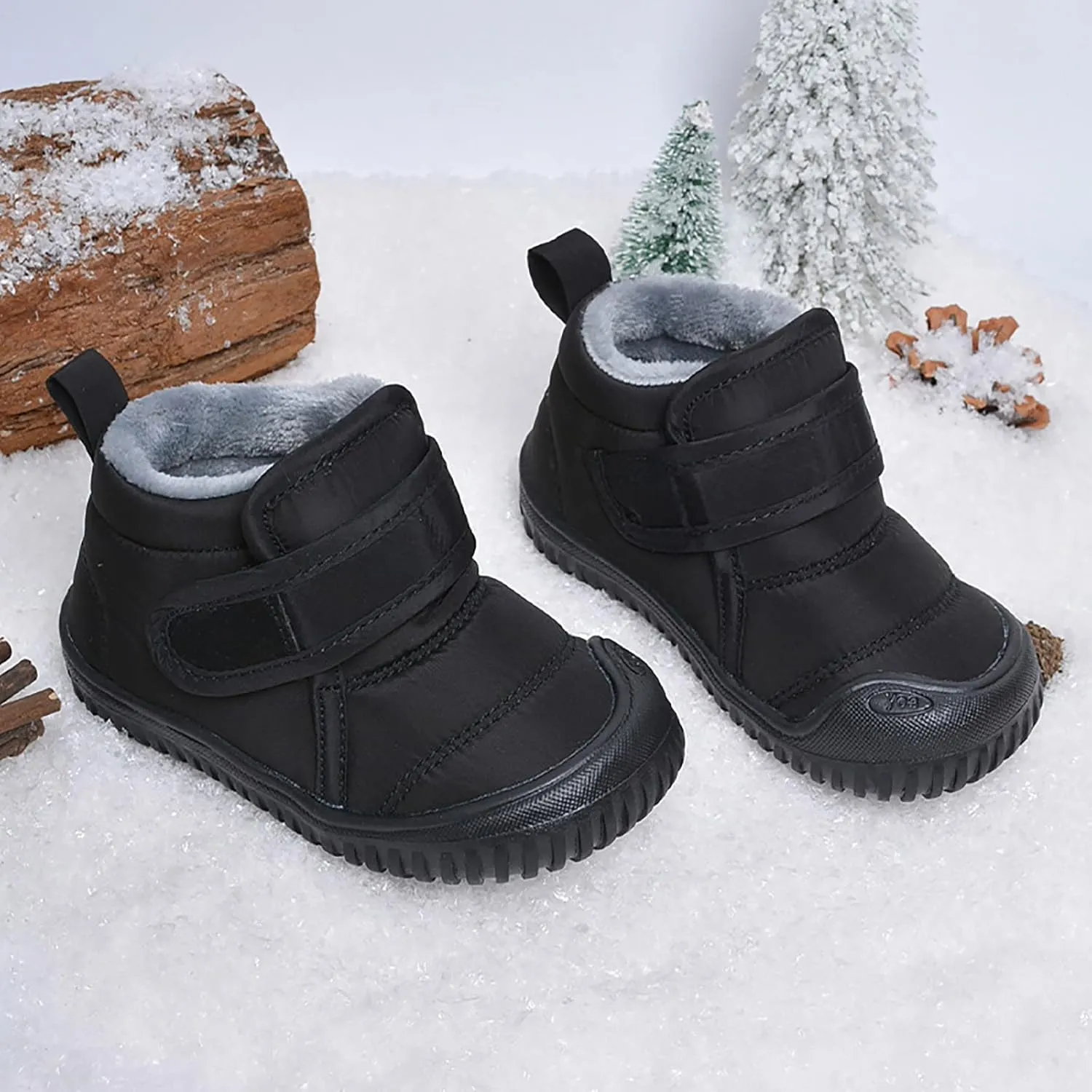 Toddler Unisex Winter Snow Boots Boys Girls Cold Weather Faux  Thermal Lined Winter Anti Slip Outdoor Shoes