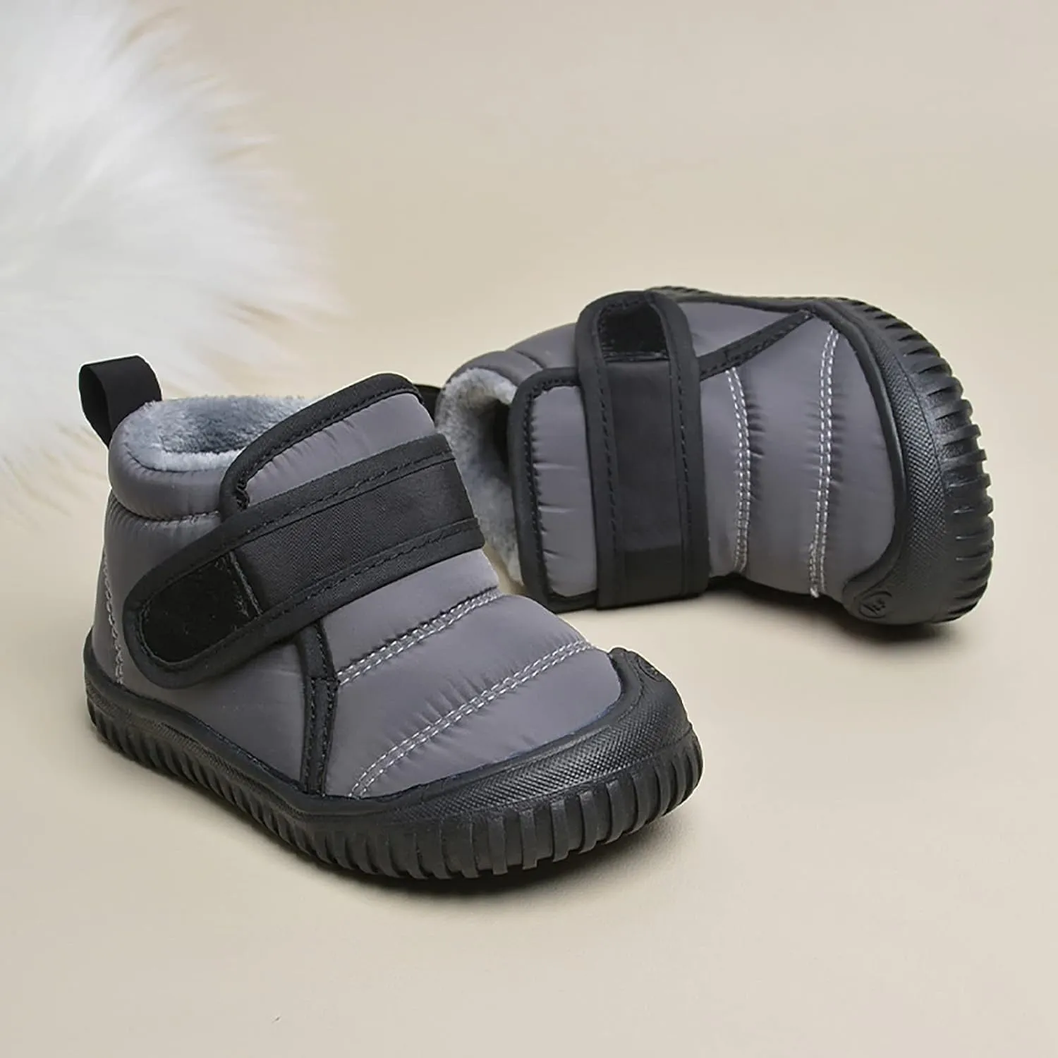 Toddler Unisex Winter Snow Boots Boys Girls Cold Weather Faux  Thermal Lined Winter Anti Slip Outdoor Shoes