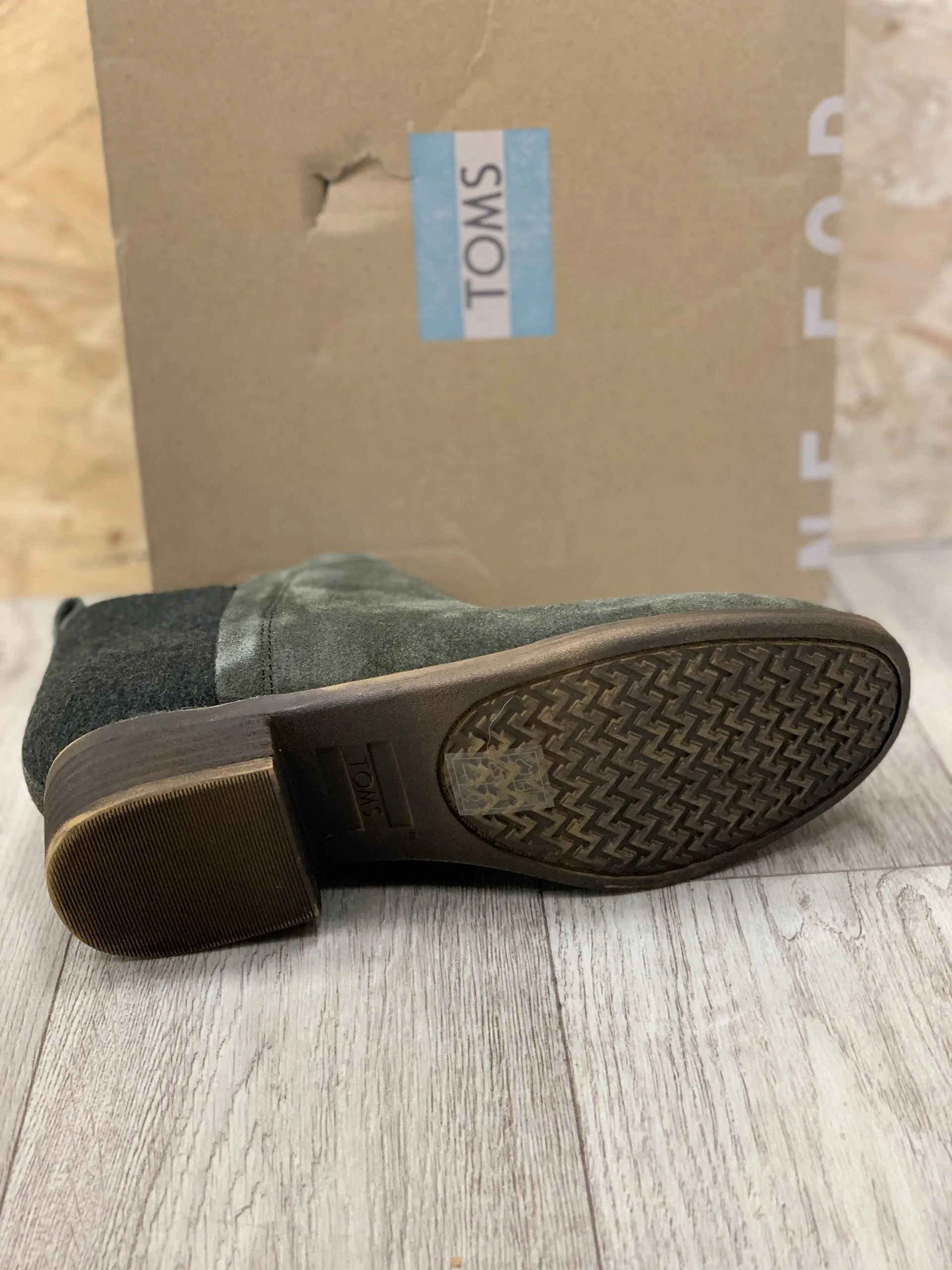TOMS - DEIA - FOREST - SEUDE LEATHER CHELSEA BOOTS (UK3 LAST SIZE)