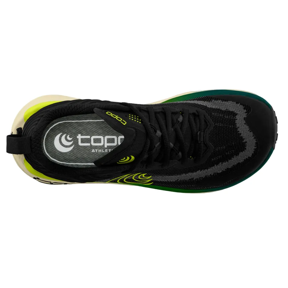 Shock Absorbing Plates Topo Men's Vista Running Shoes in Black/Lime AW25