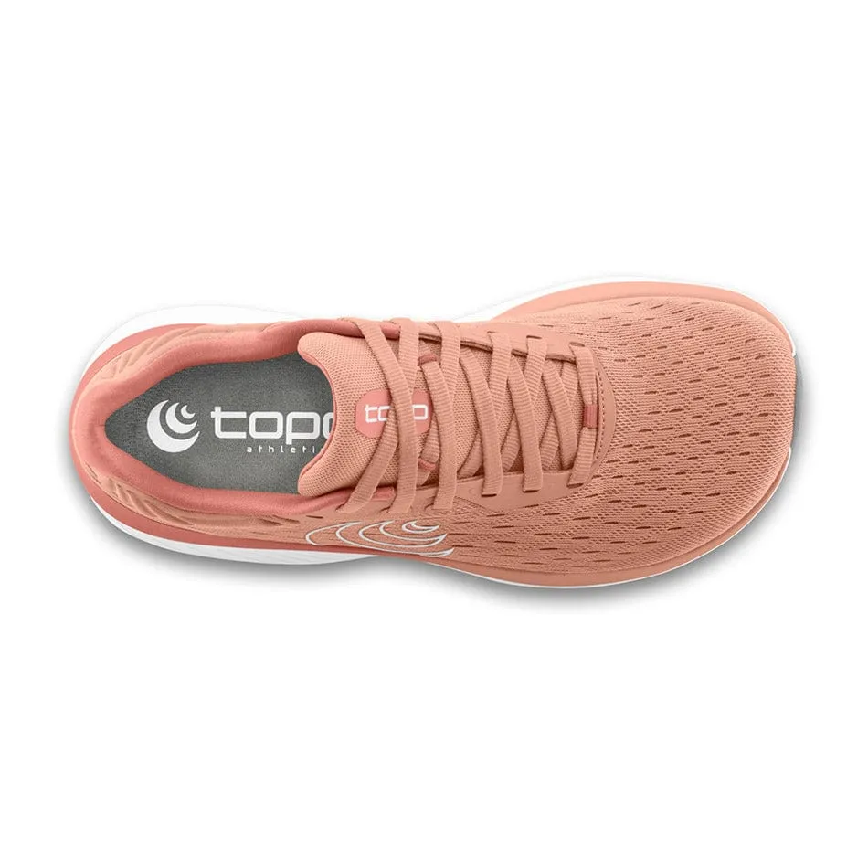 Topo Women's Atmos Running Shoes Dusty Rose/White AW24 Durable Outsole