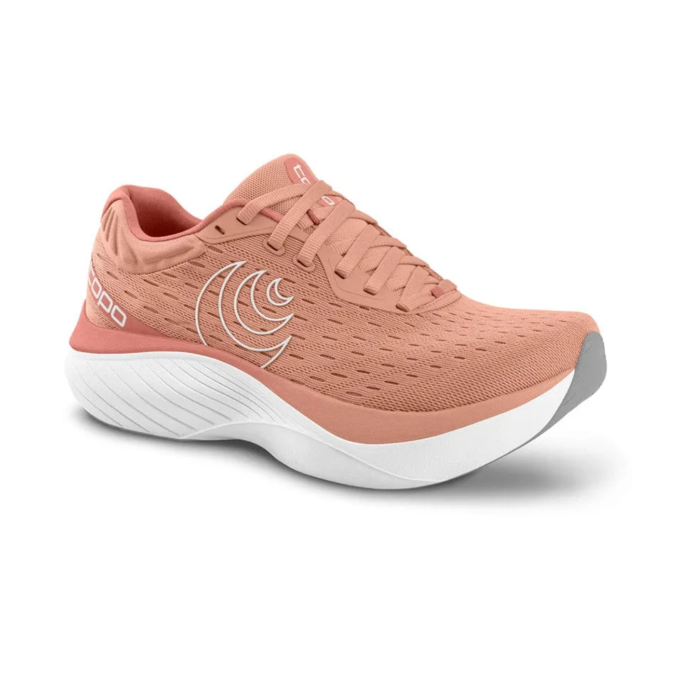 Topo Women's Atmos Running Shoes Dusty Rose/White AW24 Effortless Glide Anti   Static