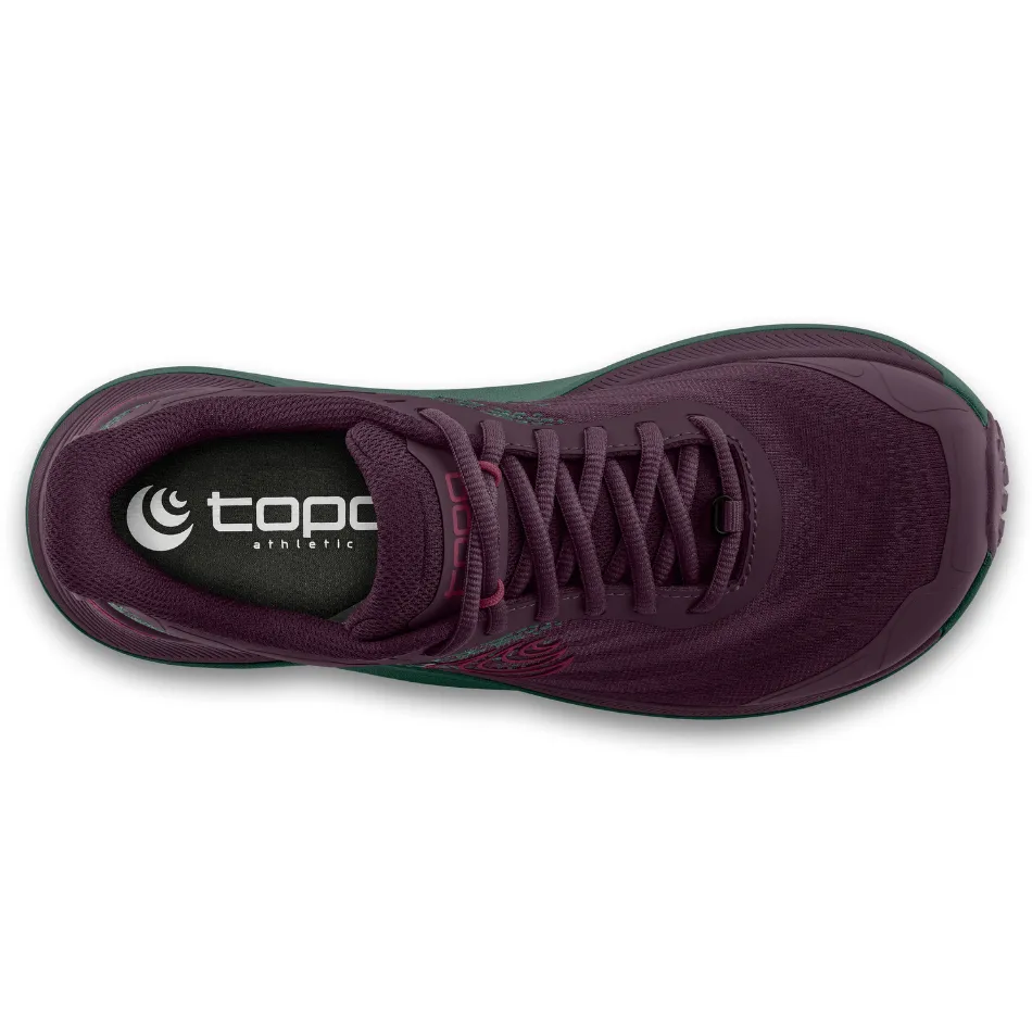 Topo Women's Ultraventure 4 Trail Running Shoes in Purple/Dark Teal SS25 Hydrophobic Upper Treatment