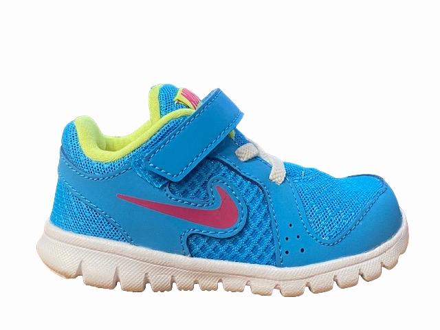 Nike scarpe sneakers bambino Flex Experience 599346 401 celeste Footbed contour