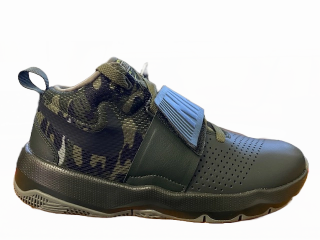 Impact Resistant Rim kids' enjoyment Nike scarpa da basket da junior Team Hustle 8 881941 301 olive