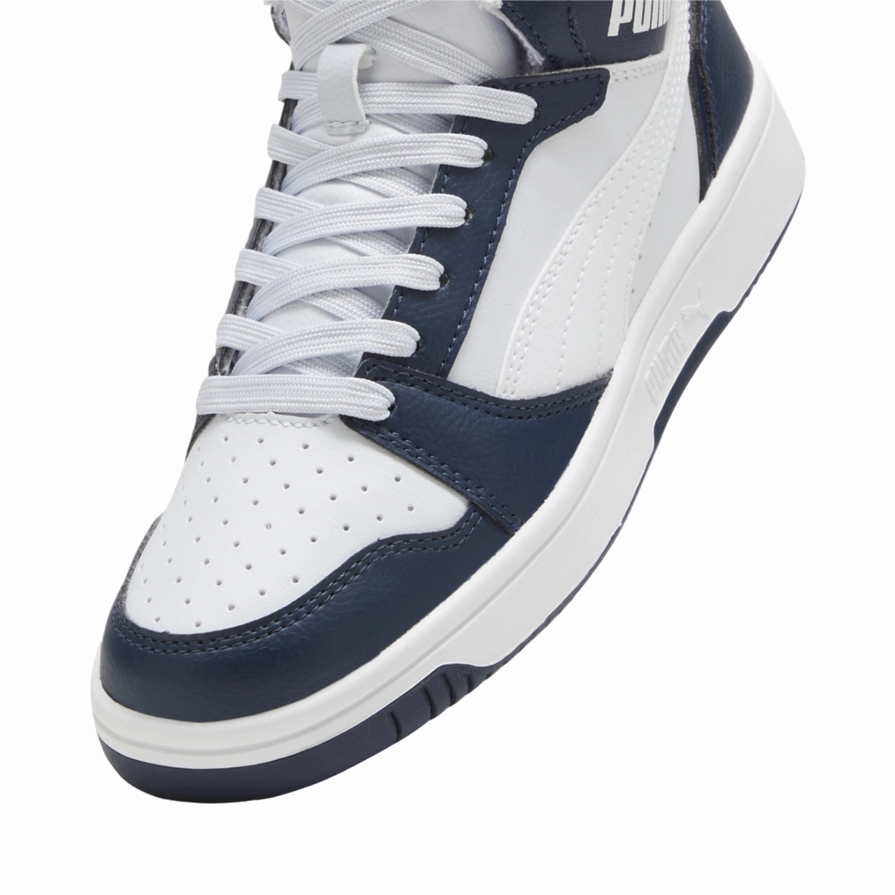 Puma scarpa sneakers alta da ragazzi Rebound V6 393831-17 blu-bianco Matte