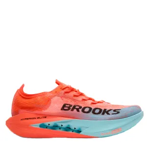 Brooks Unisex Hyperion Elite 5 Running Shoes in Pink Clay/Atomizer Blue AW25 Relax Motion