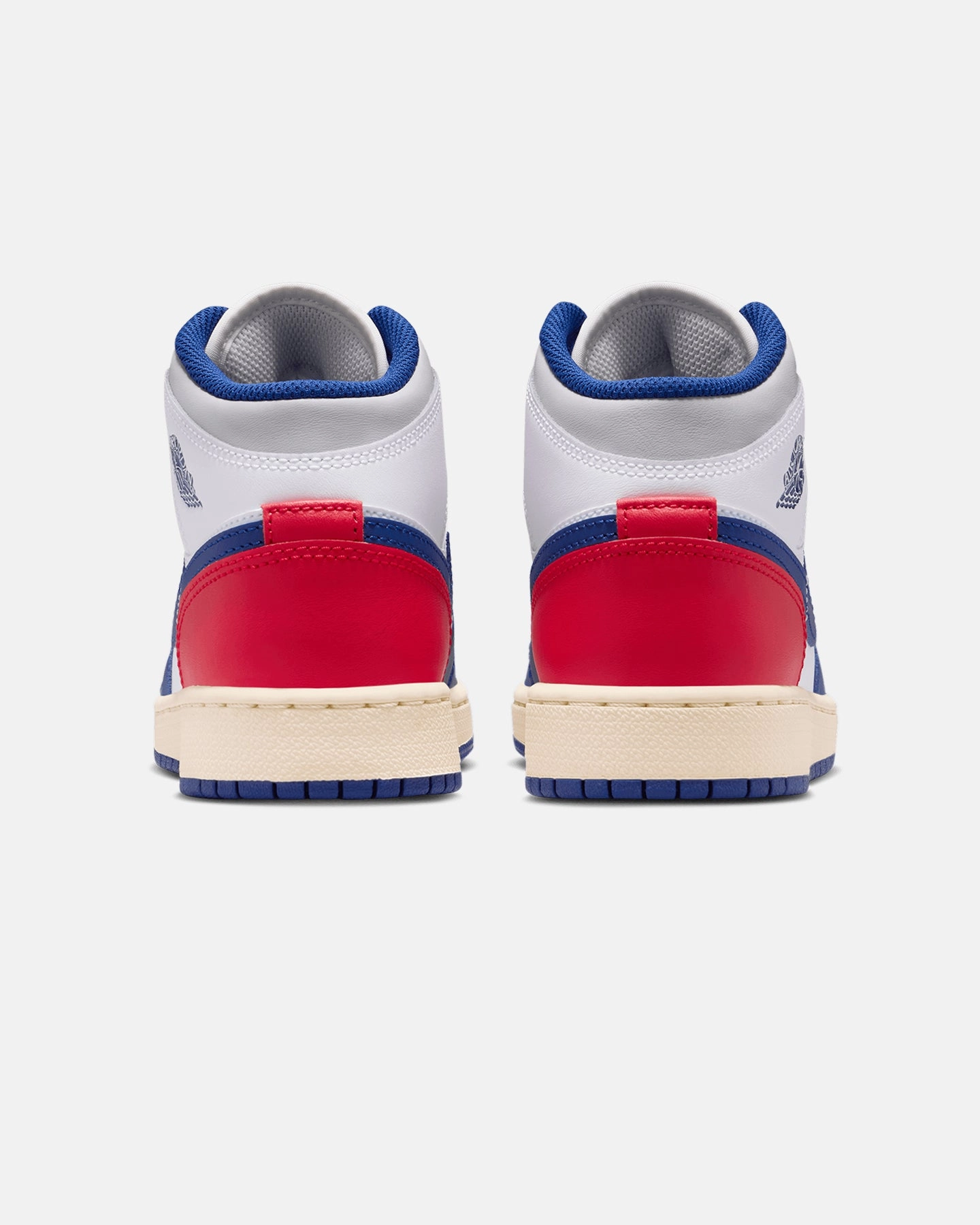 Jordan Kids' Air Jordan 1 Mid (GS) White/Royal Low Zone Classic Cut