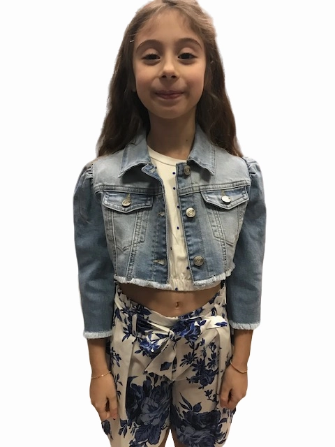 Please Giubbino in jeans da ragazza JB14F83G49 1670 blu denim Practical Wear