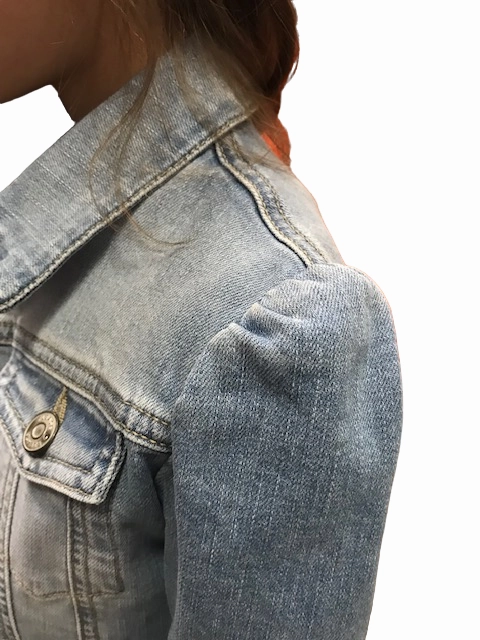 Flexible Design students Please Giubbino in jeans da ragazza JB14F83G49 1670 blu denim