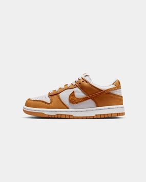 High Traction Tread Nike Kids' Dunk Low SE (GS) Vast Grey/Desert Ochre/White