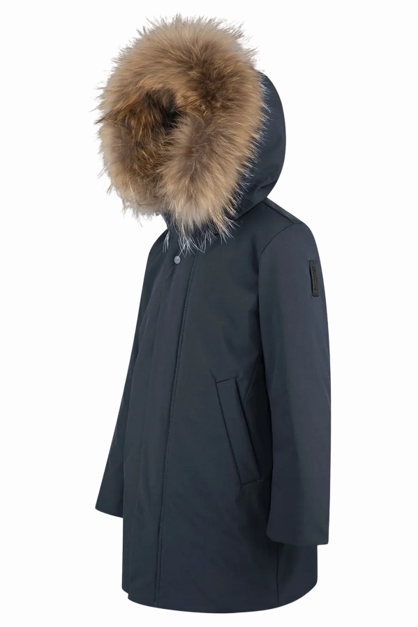Comfort Fit Functional Detail Bomboogie giubbotto parka da bambino con cappuccio e pelliccia CK094VTAC3 297 blu