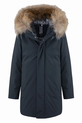 Wind Resistant Bomboogie giubbotto parka da bambino con cappuccio e pelliccia CK094VTAC3 297 blu