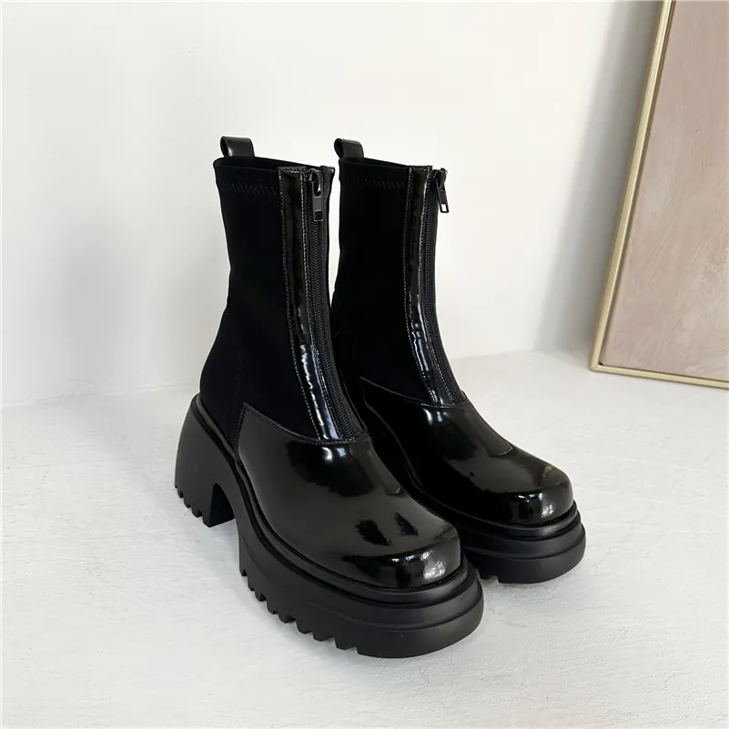 USS Shoes May Women's Patent Genuine Leather Boots