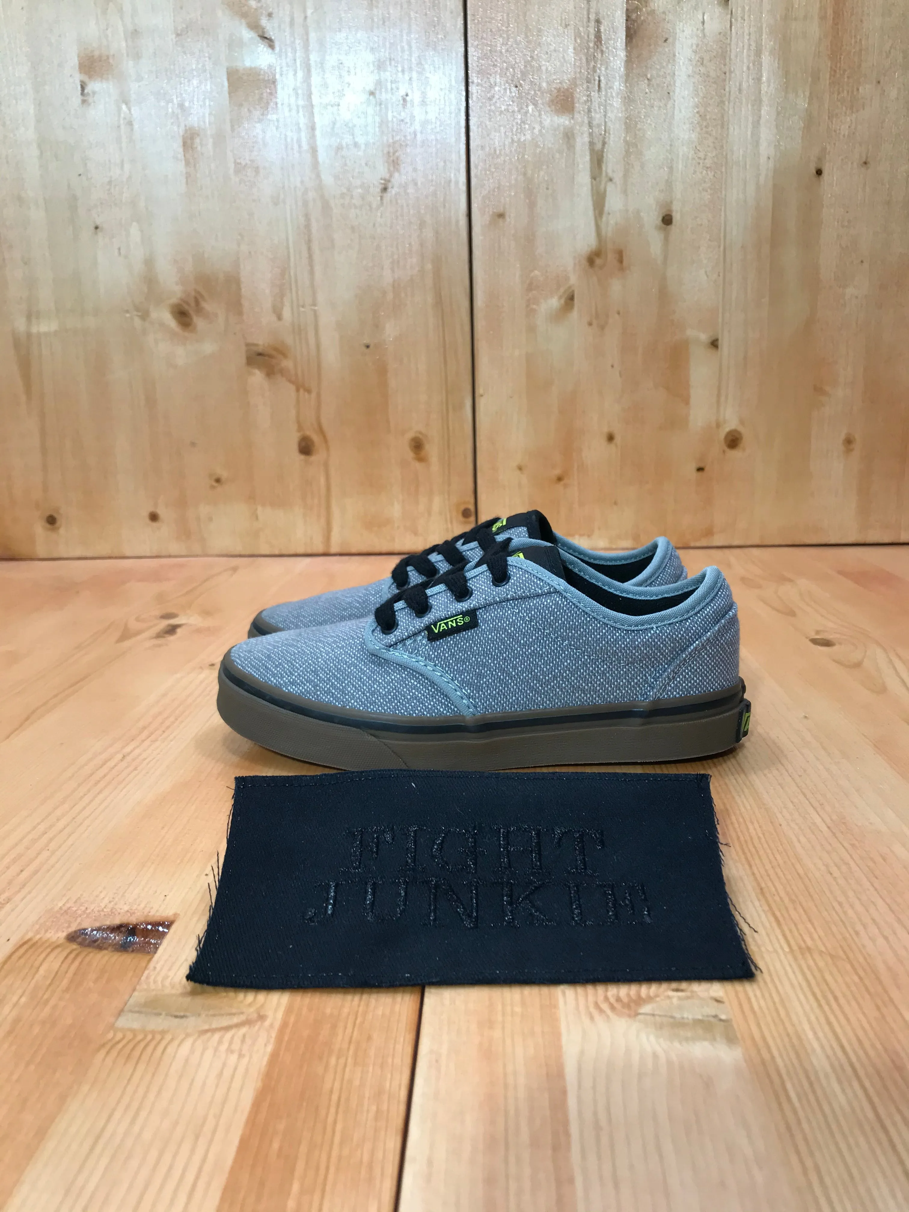 VANS ATWOOD Youth Size 1.5 Old Skool Canvas Shoes Sneakers Gray