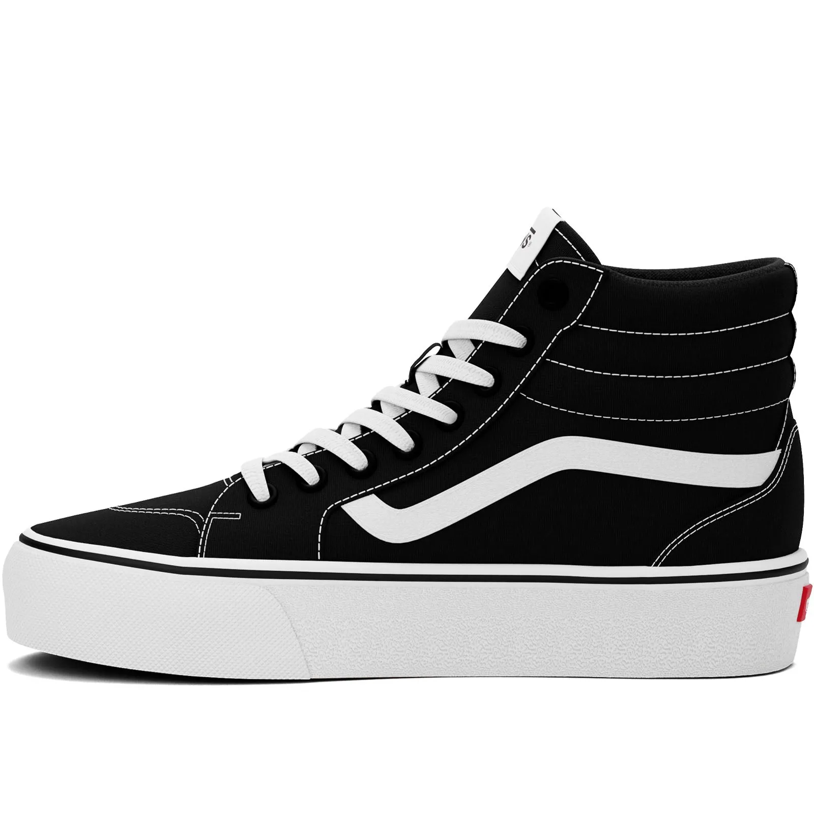Vans Womens Filmore HI High Top Canvas Trainers  - Black/White