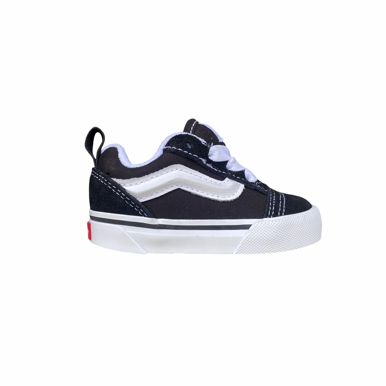 Vans Knu Skool Bambino VN000D0K6BT Nero-Bianco | Laccio Elastico Racing - shoes Stability