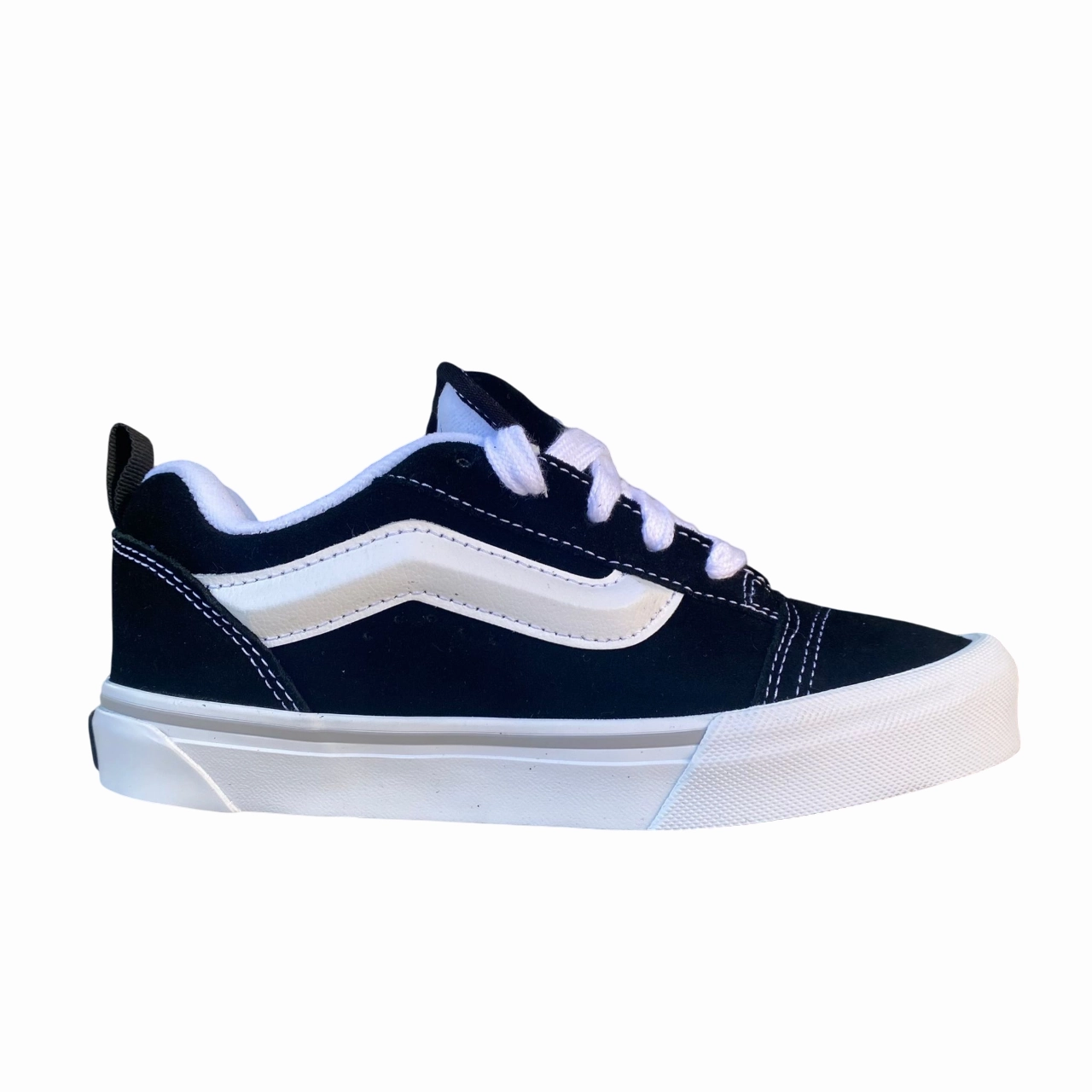 Vans Knu Skool Junior VN000D2TMCG1 | Sneakers Nero-Bianco Padded Ankle Collar