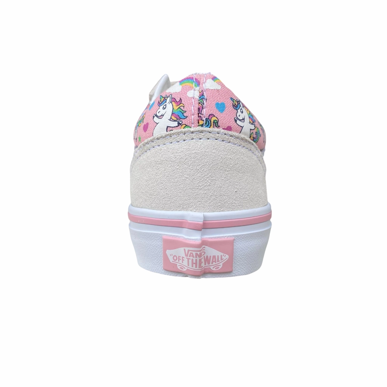 moisture - wicking lining shoes Vans scarpa sneakers da ragazza con velcro Old Skool V Ballet Skaticorn Marshmal VN000CYDCY71 bianco-rosa