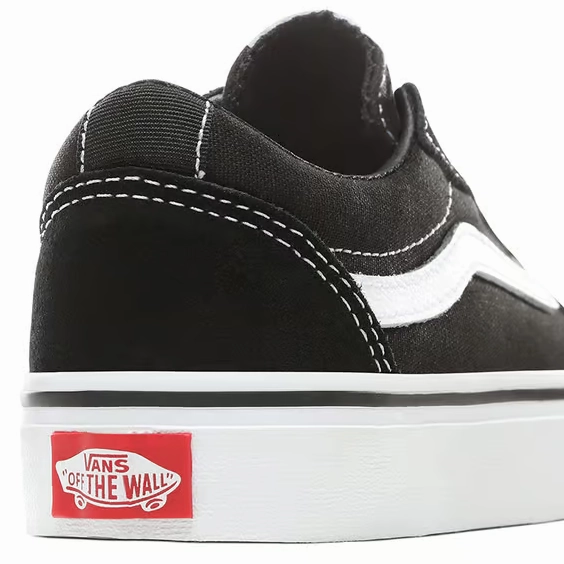 Vans scarpa sneakers per ragazzi in tela e camoscio Ward VN0A38J9IJU1 nero bianco routine Fire - Resistant