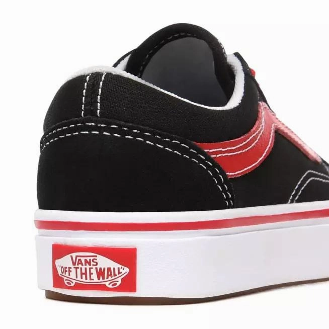 color - coordinated shoes TPU Stability Shank Vans sneakers da ragazzo Old Skool ComfyCush Pop VN0A4UHA4HJ1 nero-rosso