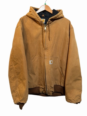 Determination beachgoer Carhartt Mens Beige Hooded Jacket (Size L)