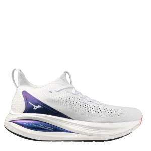 Durable Material Mizuno Men's Neo Vista 2 Running Shoes in White/White/Iris Bloom AW25