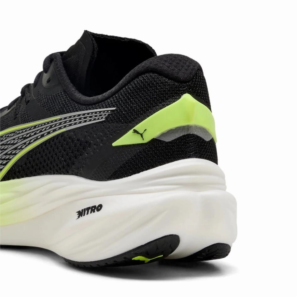 Mid - range Puma Men's Deviate Nitro 3 Running Shoes in PUMA Black/Yellow Alert SS25