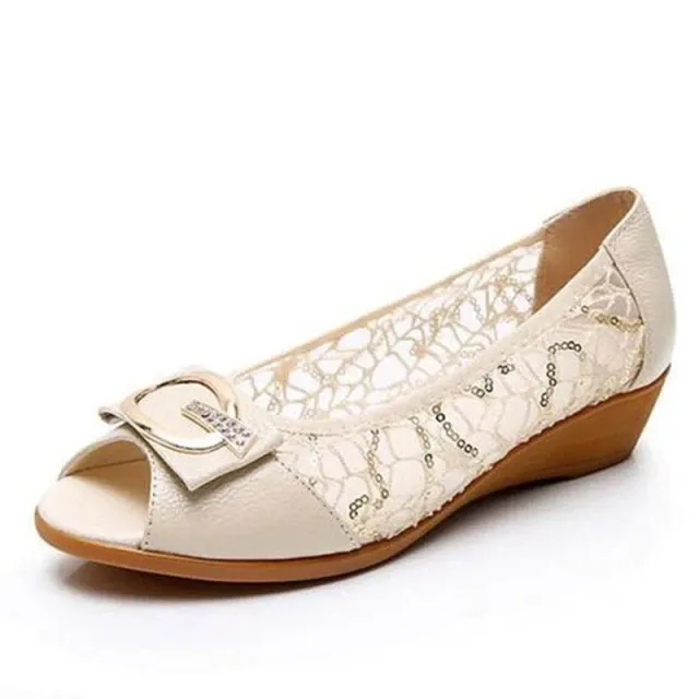 Victoria Women's Leather Sandal With Lace