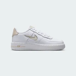 Nike Air Force 1 Juniors White/Sand Trainers HV2535 101 Energy Returning Midsole gym - workout running shoes