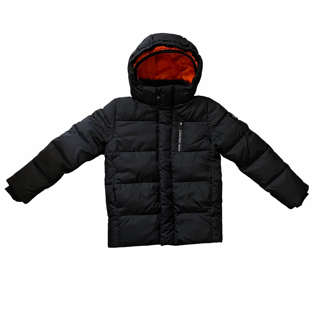 Weather Resistant Coating Calvin Klein Giubbotto Trapuntato con Cappuccio Junior IB0IB01276BEH Nero